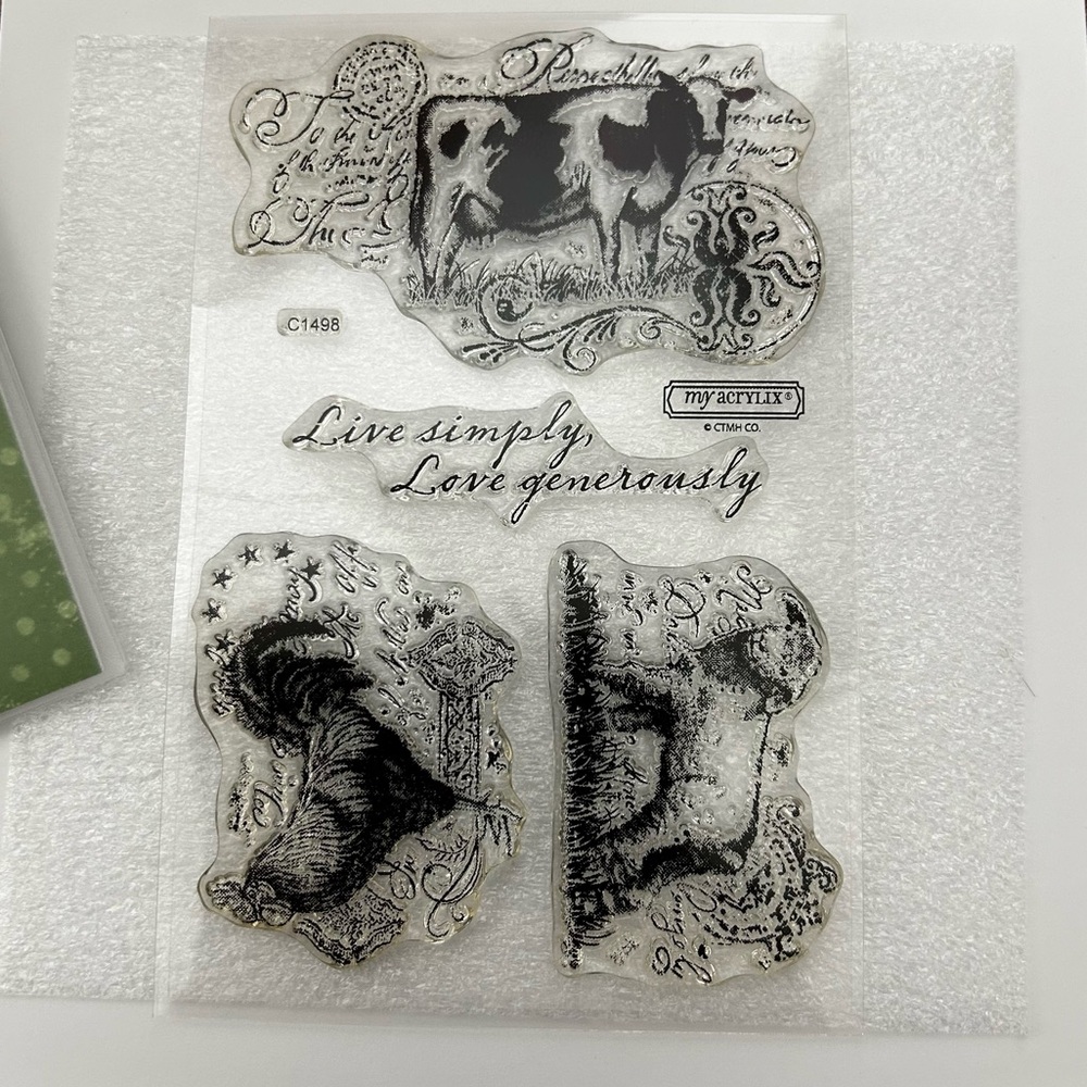 🟢 3/$25 Close to my Heart - C1498 - Country Life - My Acrylix Stamp Set